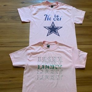 Women set of 2 Pink T-shirts by Gildan!!!